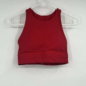 Savvi Womens Red Crop Top Workout Small